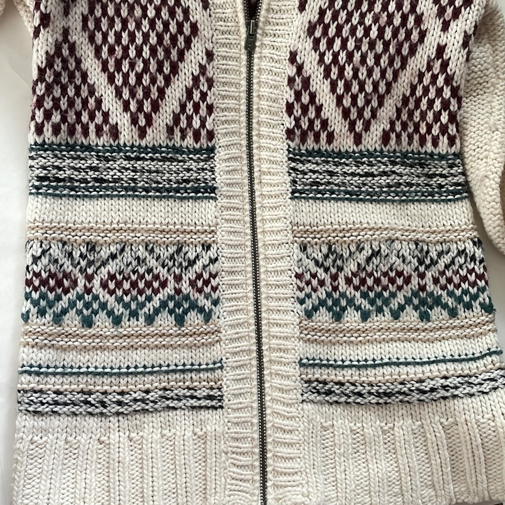 Hollister cream full-zip hooded sweater size small - Picture 4 of 7